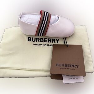 Burberry Newborn Ballerina Shoes
